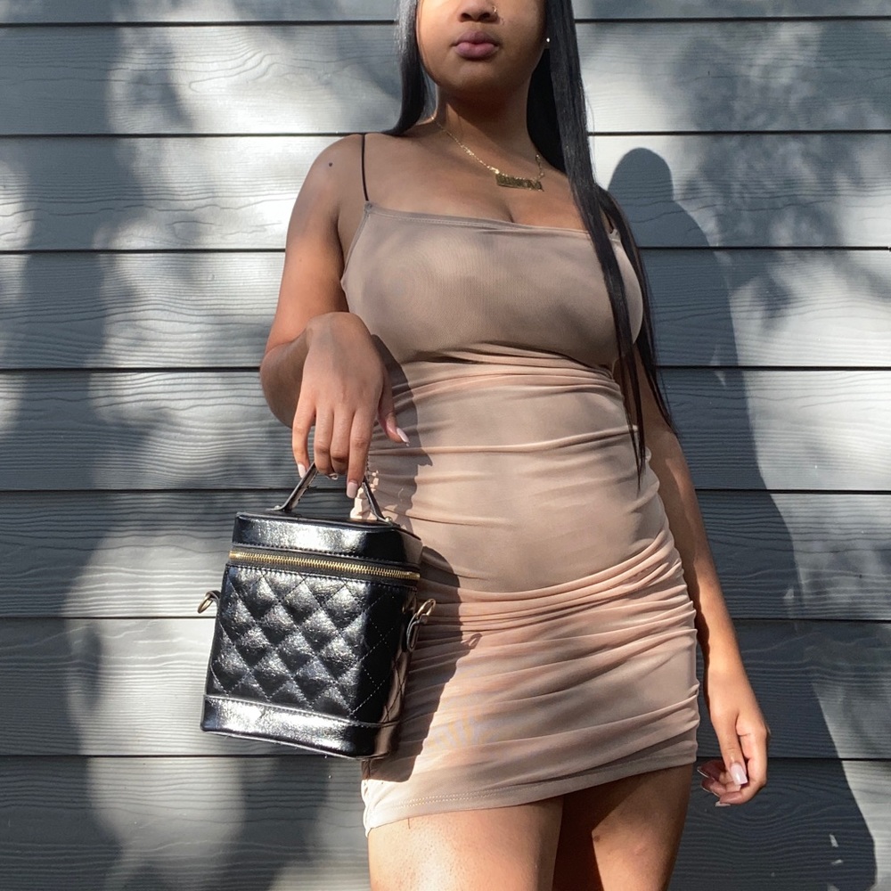 Nude Mesh Dress